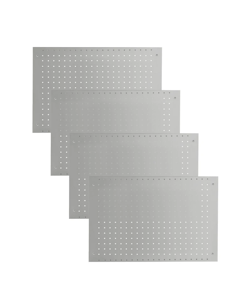 Lugo 24"x16" Pegboard Wall Organizer 128 Pc Kit, Gray