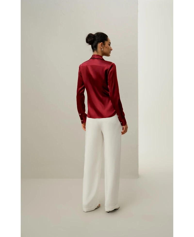 Lilysilk Women's Elegant Silhouette Silk Shirt