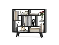 Slickblue Geometric Bookcase with Anti-Tipping Kit and Storage Shelving