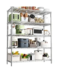 5-Tier 48 in W x 72 in H x 20 in D Height Adjustable Garage Wire Shelving Unit
