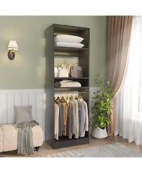 Aheaplus Closet System with 2 Hanging Rods