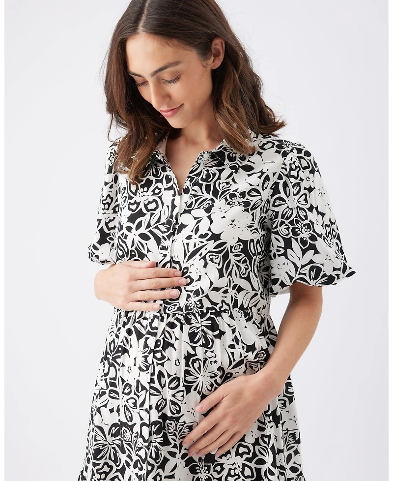 Ripe Maternity Nahla Linen Dress