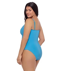 S3 Apparel Women's Smoothing Classic Shirred-Front One-Piece Swimsuit