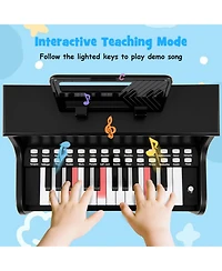 Slickblue 25 Keys Kids Piano Keyboard with Stool Mini Adjustable Speed and Volume