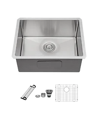 Flynama 23" x 18" x 10" Undermount Single Bowl Kitchen Sink, Stainless Steel, 16-Gauge Deep Basin