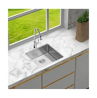 flynama 23x18x9inch Undermount Kitchen Sink Single Bowl Stainless Steel 16 Gauge Deep Basin
