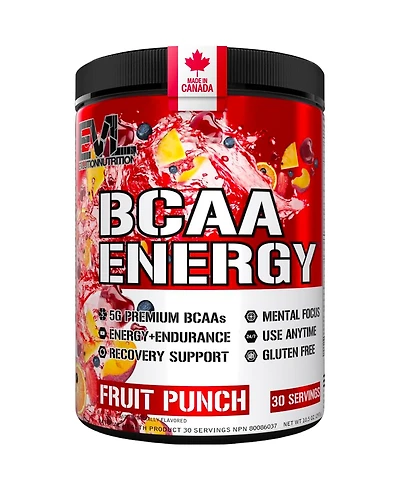 Evl Bcaas Amino Acids Powder - Rehydrating BCAA Powder Post Workout Recovery Drink with Natural Caffeine