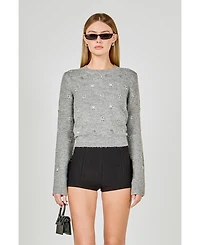 endless rose Women's Bead Embellished Sweater