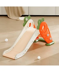 Slickblue Toddler Slide Playset with Climb Ladders and Bus-Themed Design