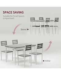 gaomon 5 Piecs Dining Table Set, Farmhouse Style and Chairs Set for 4, Room Kitchen Apartment, Modern Sturdy