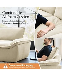 Hulala Home Enrique Modern 90"W Oversized Compressed High-density Foam Sofa and No Assembly Needed