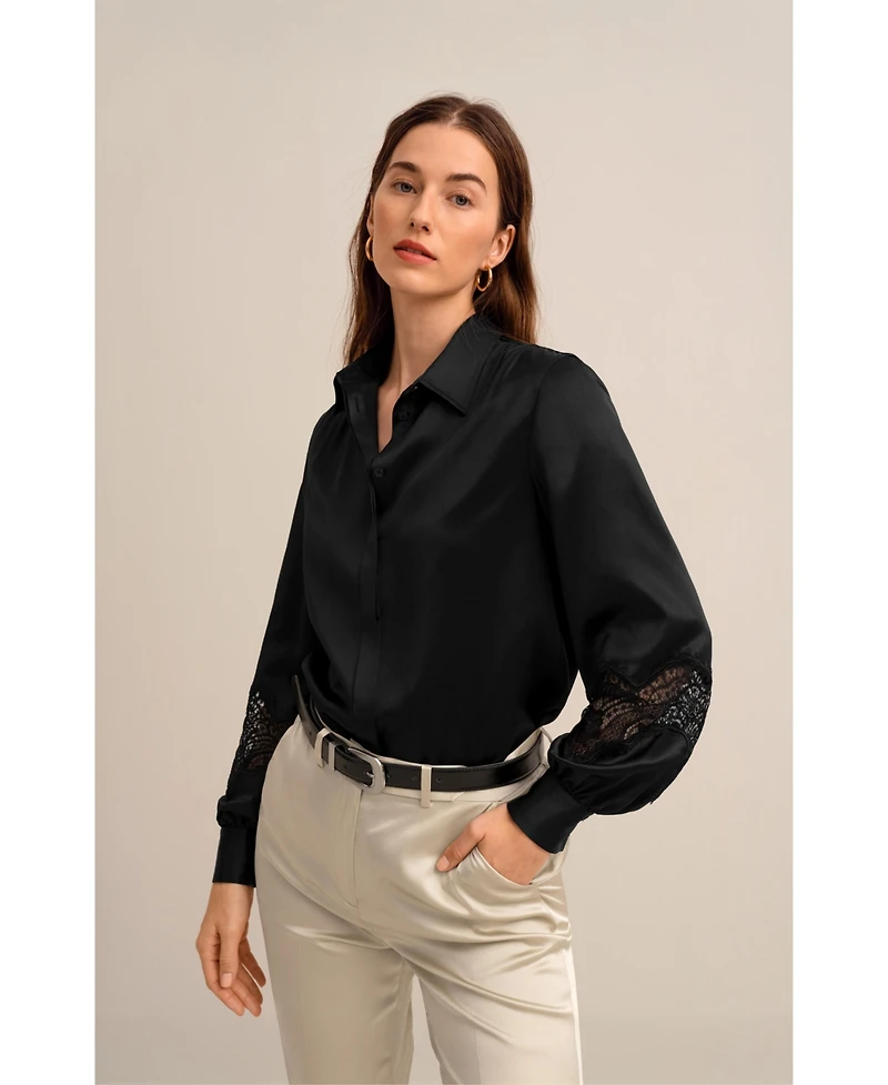 Lilysilk Women's Armeria Lace Blouse