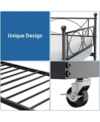 gaomon Easy Assembly Twin Size Daybed Metal Daybed Frame Space Saving, for Living Room, Guest Room