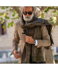 Elizabetta Men's Leone - Wool Silk Scarf for Men