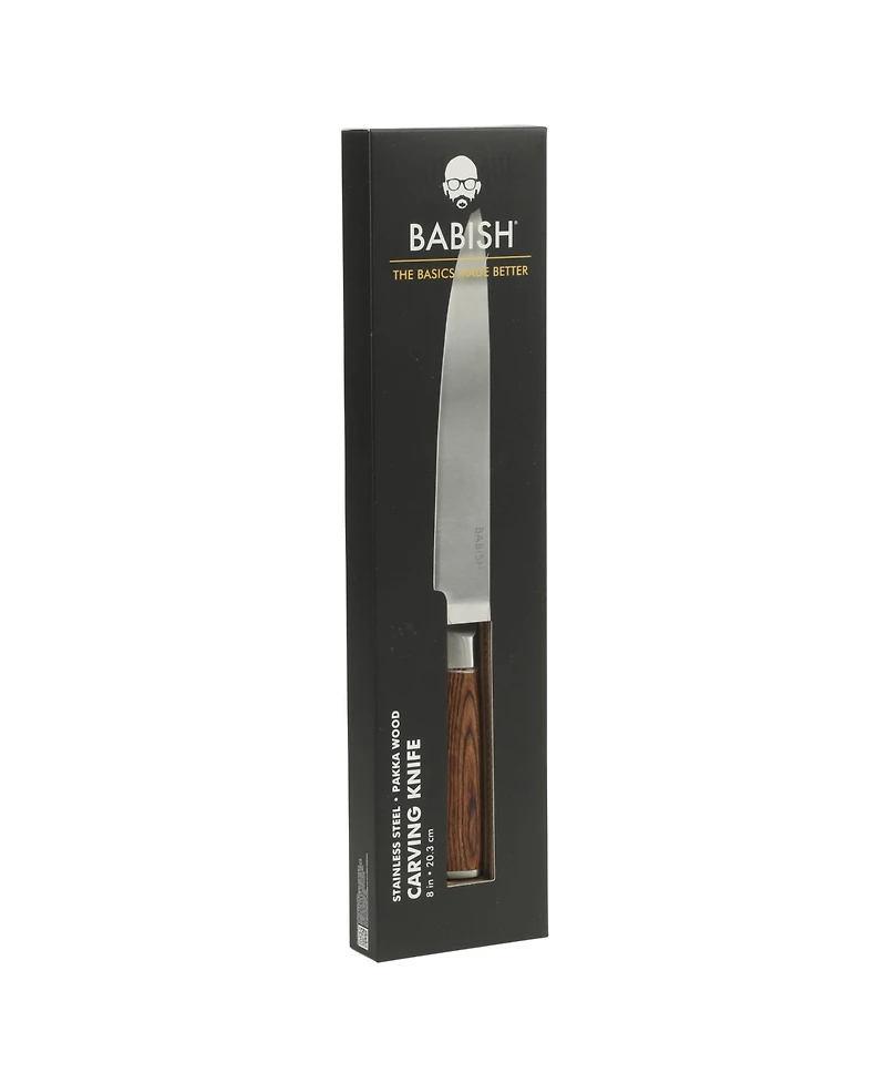 Babish High-Carbon 1.4116 German Steel 8 Inch Full Tang, Forged Carving Knife