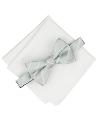 Alfani Men's Textured Bow Tie & Pocket Square Set, Created for Macy's