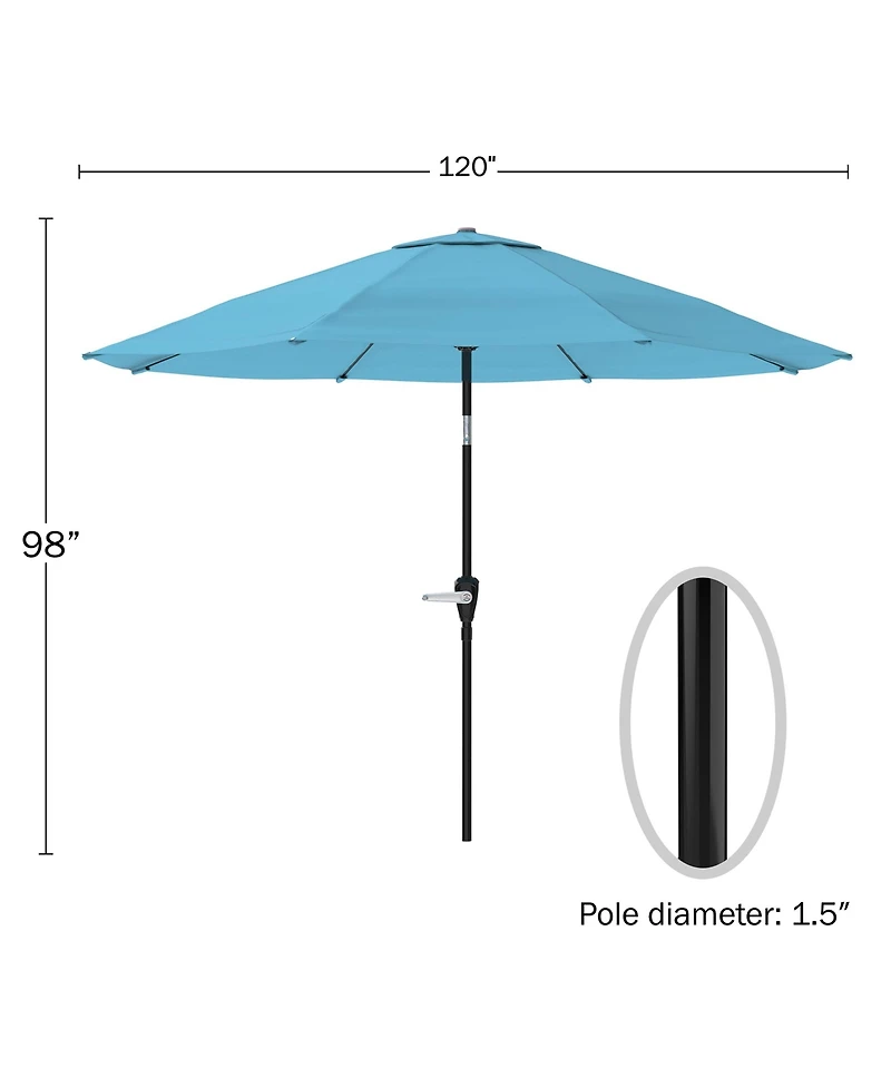 Pure Garden 10Ft Outdoor Umbrella, Terracotta
