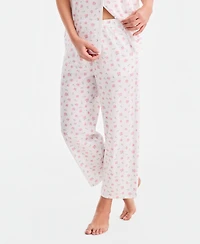 Charter Club Women's 2-Pc. Cotton Printed Cropped Pajamas Set, Created for Macy's