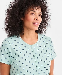 Charter Club Women's Cotton Short-Sleeve Nightgown
