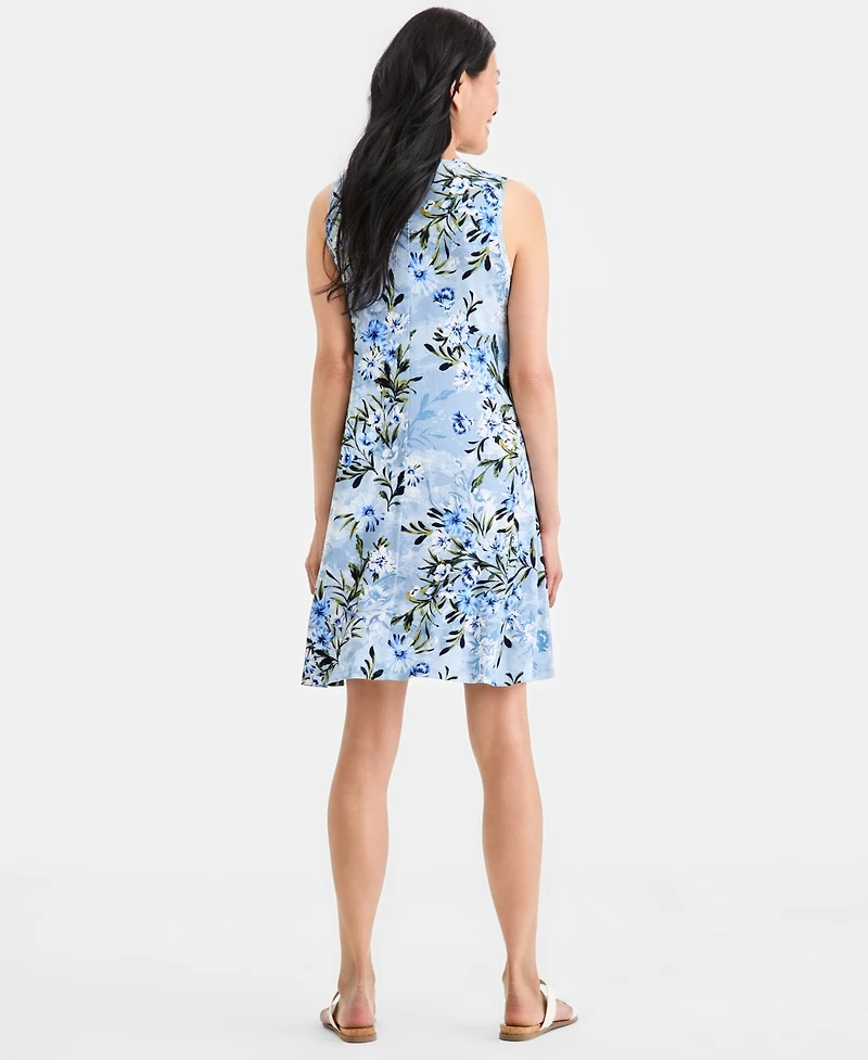 Style & Co Women's Printed Sleeveless Knit Dress, Macy's Exclusive