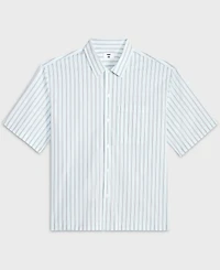 Mode of One Men's Boxy-Fit Striped Short-Sleeve Shirt, Macy's Exclusive
