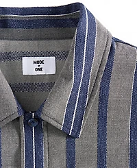 Mode of One Men's Relaxed-Fit Striped Overshirt, Macy's Exclusive