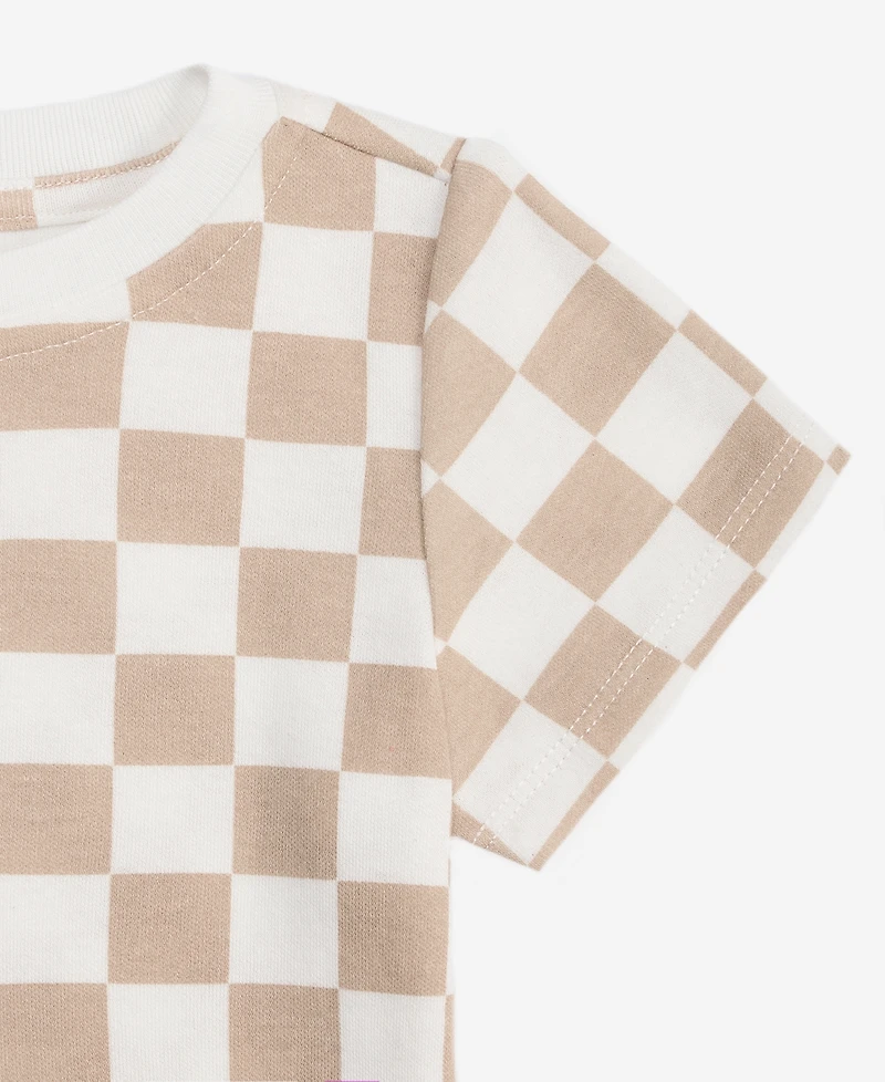 First Impressions Toddler Boys' 2T-4T Mix and Match Checkerboard-Print T-Shirt, Macy's Exclusive