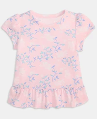 First Impressions Baby Girls' 3M-24M Mix and Match Countryside Floral-Print Peplum T-Shirt, Macy's Exclusive