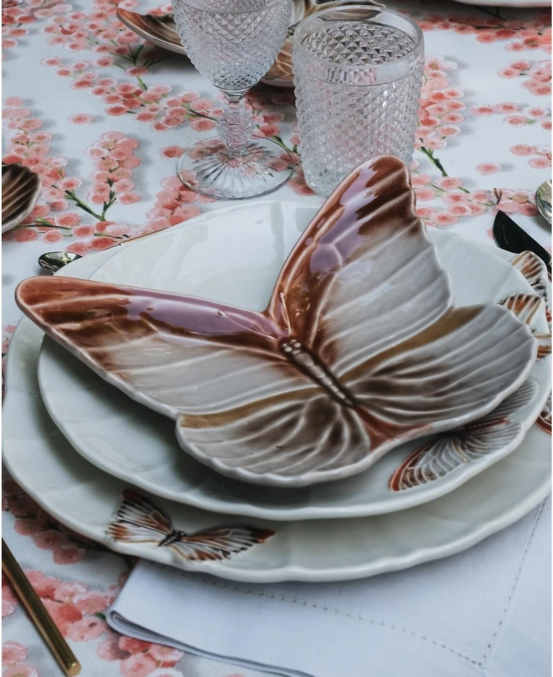 Bordallo Pinheiro Cloudy Butterflies By Claudia Schiffer Dessert Plates, Set of 4