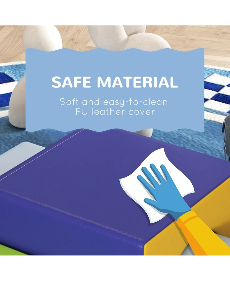 Soozier 4 Piece Climb and Crawl Activity Play Set Soft Secure Foam Playset