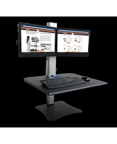 Victor High Rise Dual Monitor Sit and Stand Desk Converter