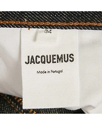 Pre-Owned Jacquemus Women's Navy Blue Denim Straight Fit La Montagne Jeans