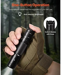 Mecale Rechargeable High Lumens Led Flashlight, 6 Lighting Modes, IP66 Waterproof, Handheld Portable Flash Light