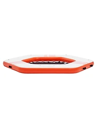 Mecale Inflatable Floating Dock Platform, 8.5FT Dock with 5FT Trampoline Mesh Pool, Non-Slip, Portable Bag, Detachable Ladder