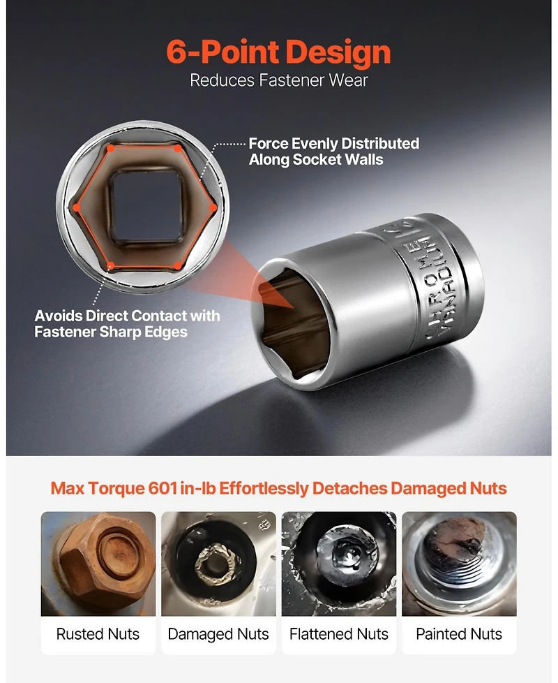 Mecale 70-Piece 1/4" Drive Socket & Ratchet Set, Sae & Metric, Deep & Shallow, Bits, Accessories, Storage Case, Cr-v Steel