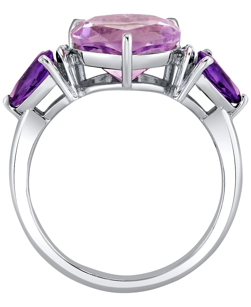 Macy's Pink Amethyst (3-1/3 ct. t.w.) & Pear Amethyst (3/4 ct. t.w.) Ring in Sterling Silver