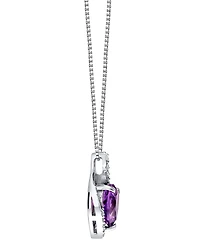 Macy's Amethyst (1-3/4 ct. t.w.) & Diamond Accent Pendant Necklace in Sterling Silver