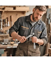 Mecale 33-Piece 1/2" Drive Socket & Ratchet Set, Sae & Metric, Extension Bar, Storage Case, Cr-v Alloy Steel