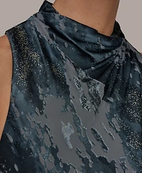 Donna Karan New York Women's Sleeveless High Neck Midi Dress