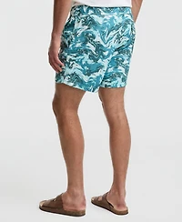 Mode of One Men's Liquid Camo 5" Swim Trunks, Macy's Exclusive