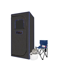 Mondawe Portable Full-Size Steam Sauna Tent with 4L 1500W Steam Generator & Chair