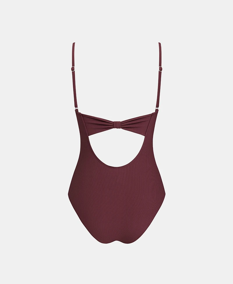 Cupshe Women's Escaping Wine Tummy Control One-Piece