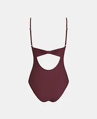 Cupshe Women's Escaping Wine Tummy Control One-Piece
