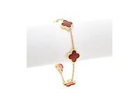 Rivka Friedman Carnelian Flower Station Bracelet