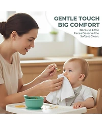 Sperric Baby Organic Washcloths, 10x10" Ultra Soft Absorbent Face Wash Cloths for Babies, Wash Cloth, Newborn Bath Towels, Holiday Gifts 6 Pack