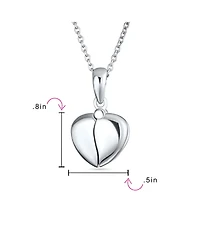 Bling Jewelry I Love You Word Angel Wing Heart Locket Pendant Necklace .925 Sterling Silver