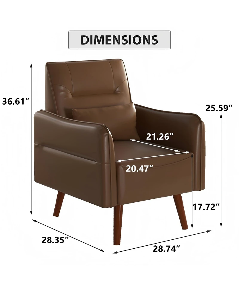 Boyel Living Accent Chair, Upholstered Arm Chair For Living Room Bedroom