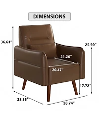 Boyel Living Accent Chair, Upholstered Arm Chair For Living Room Bedroom