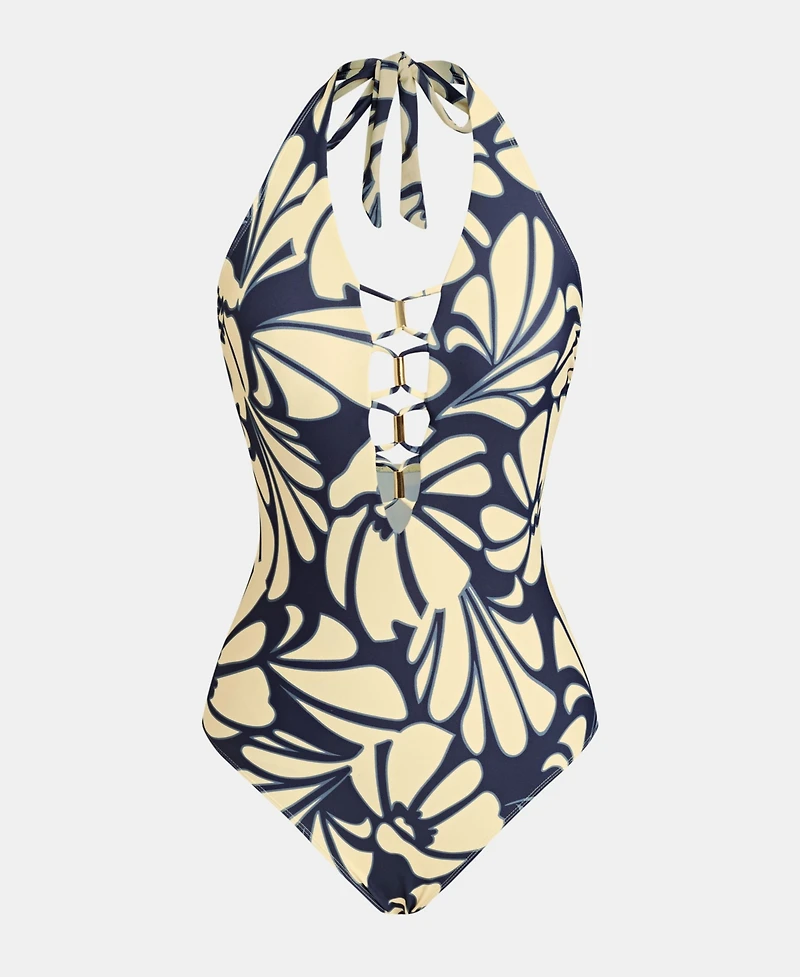 Cupshe Women's Hibiscus Picking Floral One-Piece Swimsuit