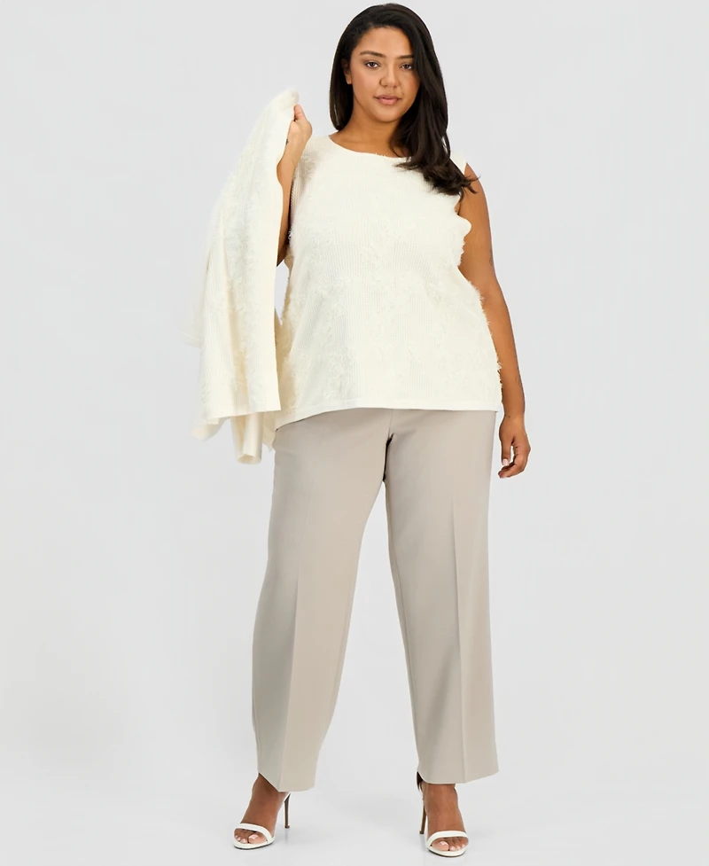 Anne Klein Plus Floral Applique Tank Top